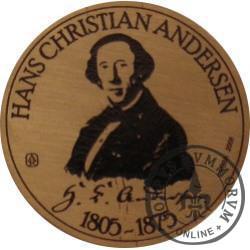 20 andersenów / Hans Christian Andersen - typ VI / PRÓBA - WZORZEC PRODUKCYJNY DLA MONETY (miedź patynowana)