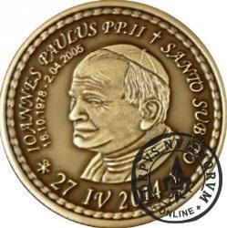 10 denarów - DENARIUS X (mosiądz patynowany - wersja eksportowa) / Jan Paweł II - KANONIZACJA