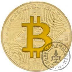 Bitcoin BTC miedź pozłacana / tampondruk żółty