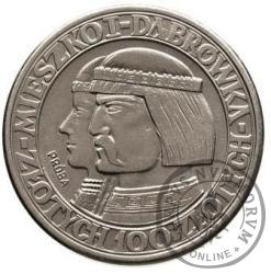 100 złotych - Mieszko i Dąbrówka - głowy w lewo Ni