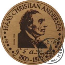 20 andersenów / Hans Christian Andersen - typ III / PRÓBA - WZORZEC PRODUKCYJNY DLA MONETY (miedź patynowana)