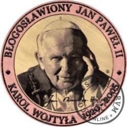 20 Diecezji - Błogosławiony Jan Paweł II (miedź + rycina - Φ 22 mm)