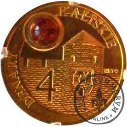 4 denary kaliskie (mosiądz z bursztynem)