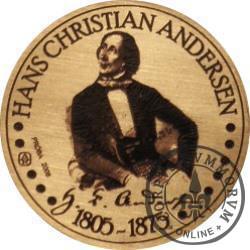 20 andersenów / Hans Christian Andersen - typ V / PRÓBA - WZORZEC PRODUKCYJNY DLA MONETY (miedź patynowana)