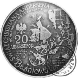 20 andersenów / Hans Christian Andersen (mosiądz srebrzony oksydowany)