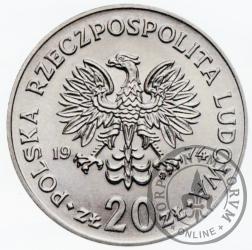 20 złotych - Nowotko - obrzeże szerokie, znak pionowo