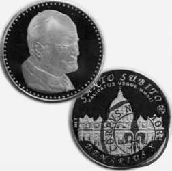 10 denarów - DENARIUS X (Ag) / Bazylika Św. Piotra na Watykanie / Jan Paweł II - 45-lecia święceń kardynalskich