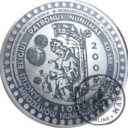 100 miedziaków numizmatycznych (miedź posrebrzana, oksydowana) - św. Eligiusz