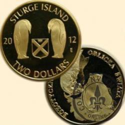 TWO DOLLARS / STURGE ISLAND (mosiądz)