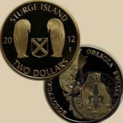 TWO DOLLARS / STURGE ISLAND (mosiądz patynowany)