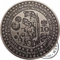 10 numizmatycznych polskich / ŚW. ELIGIUSZ (mosiądz srebrzony oksydowany)