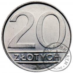 20 złotych - typ C - znak w lewo, data duża