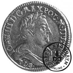szóstak koronny - popiersie w płaszczu, herb w owalu, VI, kropka