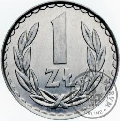 1 złoty - data gruba, listki połączone