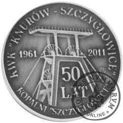 Jubileusz 50-lecia Kopalni Szczygłowice (mosiądz srebrzony oksydowany)