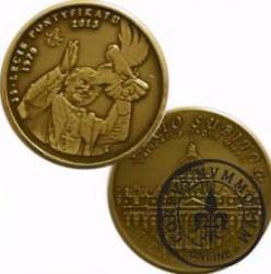 10 denarów - DENARIUS X (mosiądz patynowany) / Bazylika Św. Piotra na Watykanie / Jan Paweł II - jubileusz 35-lecia pontyfikatu (1978-2013)