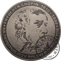 200 wybitnych / Fryderyk Chopin (Zwiastun serii - mosiądz srebrzony oksydowany)