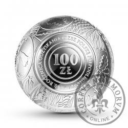  100 złotych - 100. rocznica odzyskania przez Polskę niepodległości - srebrna kula