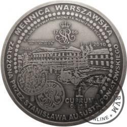 1 cuprum / Mennica Warszawska 1766 (MEDAL OKOLICZNOŚCIOWY) - miedź srebrzona oksydowana