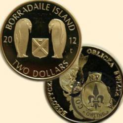 TWO DOLLARS / BORRADAILE ISLAND (mosiądz)