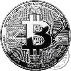 Bitcoin BTC - miedź srebrzona bez tampondruku