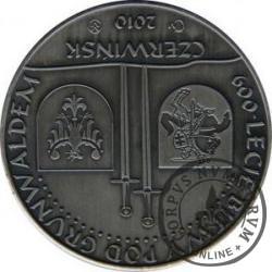 40 kwartników czerwińskich - 600 LECIE BITWY POD GRUNWALDEM (brąz srebrzony oksydowany - st. odwrócony)