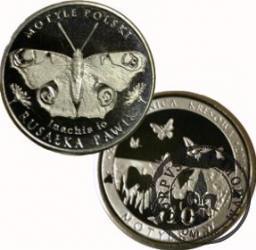 10 motylków / Rusałka pawik (IV emisja - alpaka)