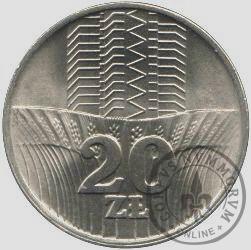 20 złotych - wieżowiec i kłosy