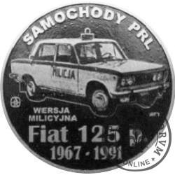 20 zmotoryzowanych (FIAT 125p - RADIOWÓZ) / WZORZEC PRODUKCYJNY DLA MONETY (miedź srebrzona oksydowana)