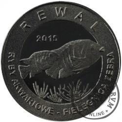 10 złotych rybek - Pomorze Zachodnie / Rewal ~ Pielęgnica zebra (II emisja - alpaka oksydowana)