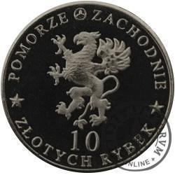 10 złotych rybek - Pomorze Zachodnie / Rewal ~ Pielęgnica zebra (II emisja - alpaka oksydowana)