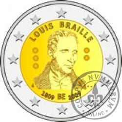 2 euro -  200. rocznica urodzin Louisa Braille’a