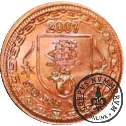1 denar ustecki 2007 (Cu - nowy herb)