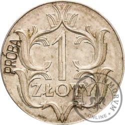 1 złoty - ornament, Ag 20 mm