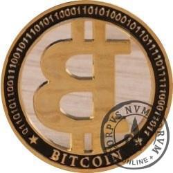 Bitcoin BTC - metal pozłacany (żeton ażurowy)
