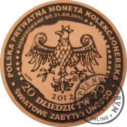 20 dziedzictw (BINAROWA - 2003 UNESCO) / WZORZEC PRODUKCYJNY DLA MONETY (miedź patynowana)