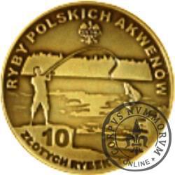 10 złotych rybek (mosiądz patynowany) - LVIII emisja / PSTRĄG TĘCZOWY