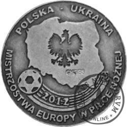 EURO 2012 - POLSKA - UKRAINA (miedź srebrzona oksydowana)