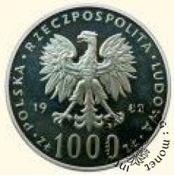 1000 złotych - papież profil