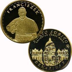 10 denarów - DENARIUS X (mosiądz) / Bazylika Św. Piotra w Rzymie / Santo Subito – Franciszek