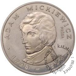 100 złotych -Adam Mickiewicz - profil z lokiem
