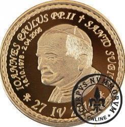 10 denarów - DENARIUS X (mosiądz platerowany złotem 24k - wersja krajowa) / Jan Paweł II - KANONIZACJA