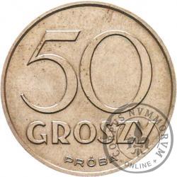 50 groszy - nowy orzeł, awers bez wieńca, żelazo niklowane