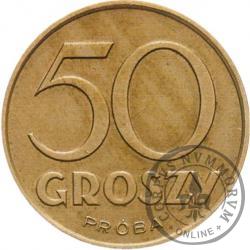 50 groszy - nowy orzeł, awers bez wieńca, miedzionikiel
