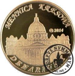10 denarów - DENARIUS X (mosiądz + tampondruk - wersja krajowa) / Jan Paweł II - KANONIZACJA