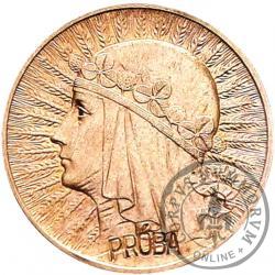 1 złoty - Polonia (głowa kobiety) Ag PRÓBA wkl.