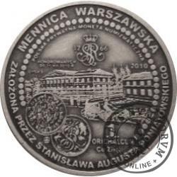 1 orichalcum / Mennica Warszawska 1766 - mosiądz (CuZn37) srebrzony oksydowany