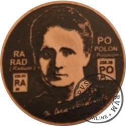 Maria Skłodowska-Curie / WZORZEC PRODUKCYJNY DLA MONETY (miedź patynowana)