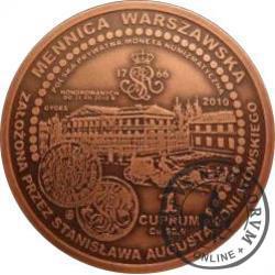 1 cuprum / Mennica Warszawska 1766 - miedź (Cu.99,9) patynowana