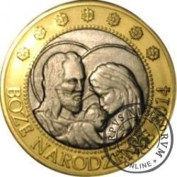 Moneta Świąteczna Mennicy Jurajskiej 2014/2015 (koniczyna) - bimetal Ag